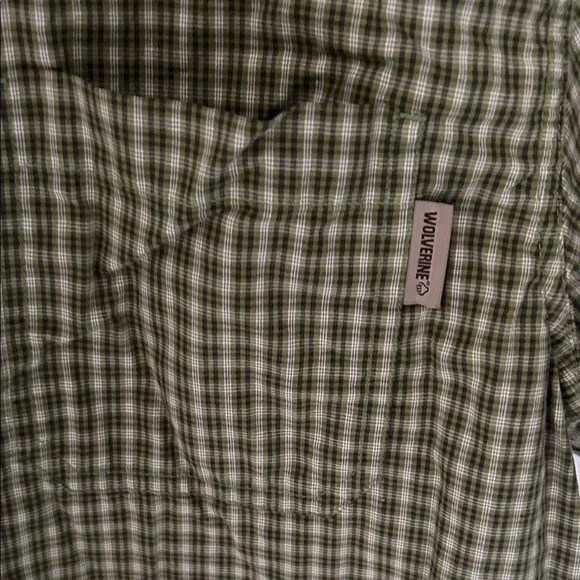 Wolverine Olive Plaid Men's Shirt - Picture 3 of 4